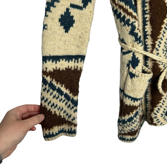 Ralph Lauren Denim & Supply Vintage Aztec Pattern Belted Cardigan Size XS - Picture 6 of 10